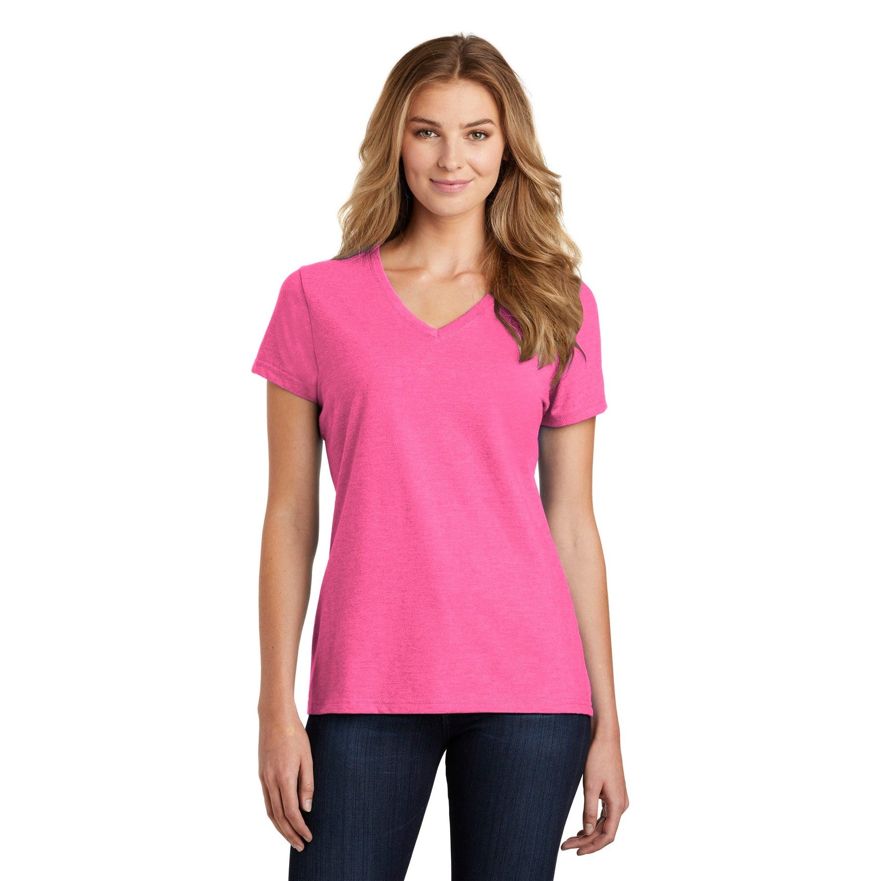Port & Company-Port & Company ® Women's Fan Favorite ™ Blend V-Neck Tee. LPC455V-MedTech-7
